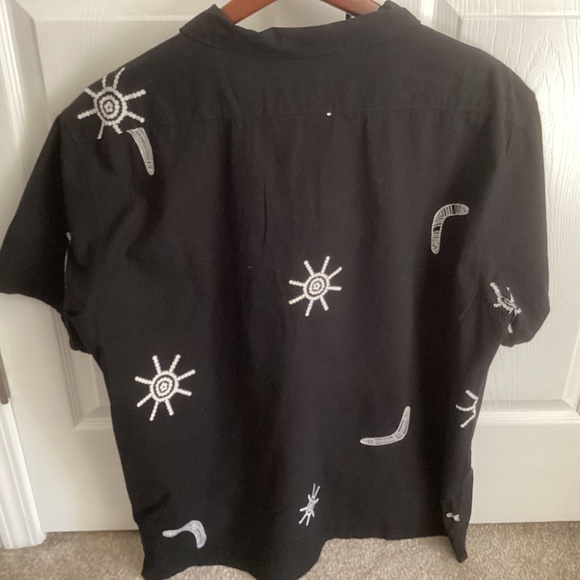 Men’s Billabong Otis Boomerang Button Down Black n White Shirt XXL - Picture 2 of 6